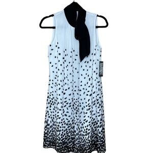 New York & Company Dress, Bowknot, Ombre Design, Black and White, NWT S
